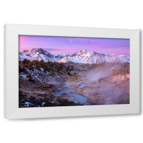 Hot Creek White Modern Wood Framed Art Print by Gastager, Daniel