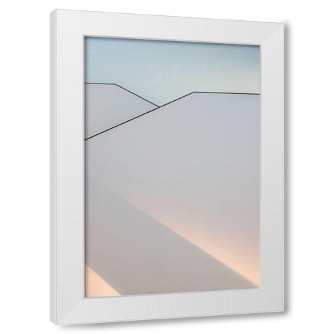 The Play Of Light. White Modern Wood Framed Art Print by Van Son, Greetje