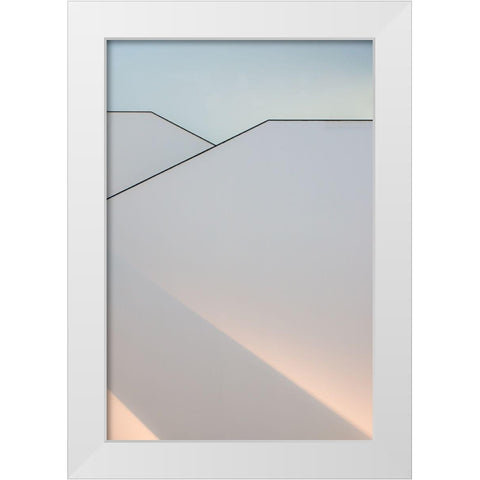 The Play Of Light. White Modern Wood Framed Art Print by Van Son, Greetje