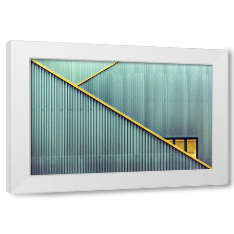 Stairs White Modern Wood Framed Art Print by Niezen, Jan