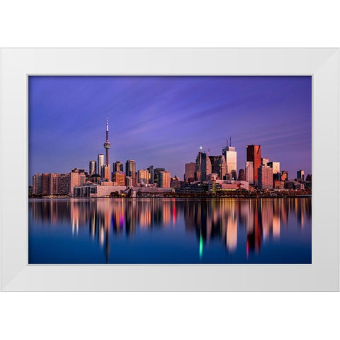 Toronto Sunrise White Modern Wood Framed Art Print by Crockett, Jason