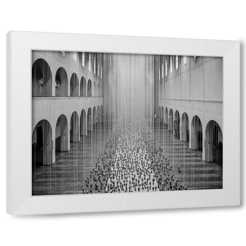 Art Church White Modern Wood Framed Art Print by Sander, Martin