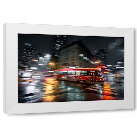 Night Moves White Modern Wood Framed Art Print by Crockett, Jason