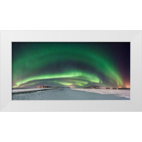 Colors Of Iceland White Modern Wood Framed Art Print by Jochen, Burger