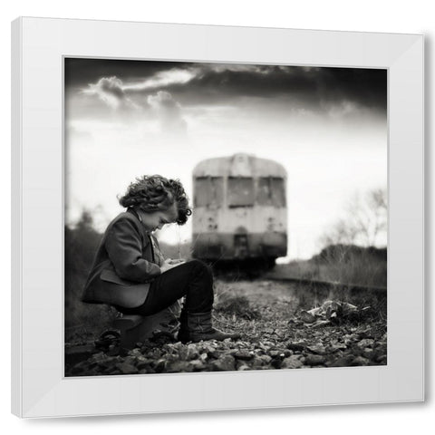 Kpn White Modern Wood Framed Art Print by Cwikla, Ewa