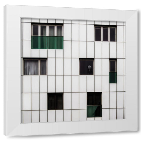 Lonely Places White Modern Wood Framed Art Print by Vangindertael, Luc