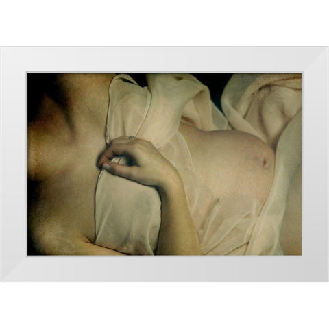 Womanhood White Modern Wood Framed Art Print by Mest, Olga