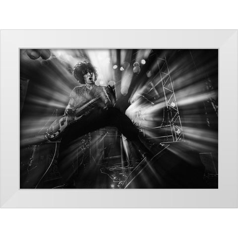 Untitled White Modern Wood Framed Art Print by Nakamatsu, Kenji