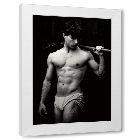 Untitled White Modern Wood Framed Art Print by De Jonge, Jaap