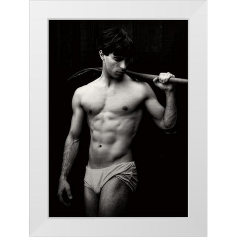 Untitled White Modern Wood Framed Art Print by De Jonge, Jaap