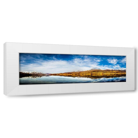 Taleghan Lake-Alborz-Iran. White Modern Wood Framed Art Print by Ebrahimi, Behnam