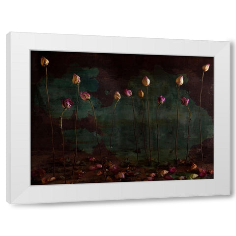 Lees Of Life White Modern Wood Framed Art Print by Nataly, Golubeva