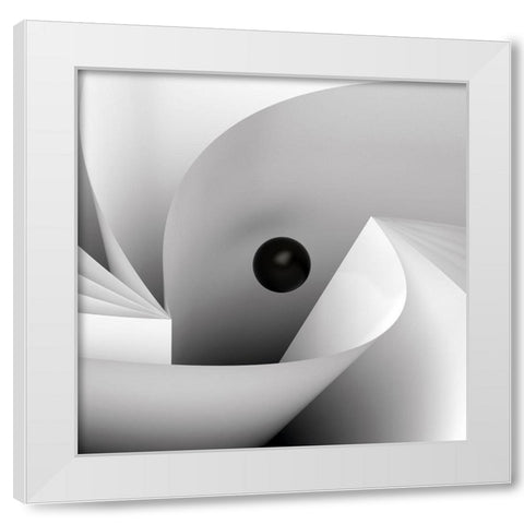 Big Eye White Modern Wood Framed Art Print by Bunjamin, Antonyus