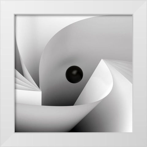 Big Eye White Modern Wood Framed Art Print by Bunjamin, Antonyus