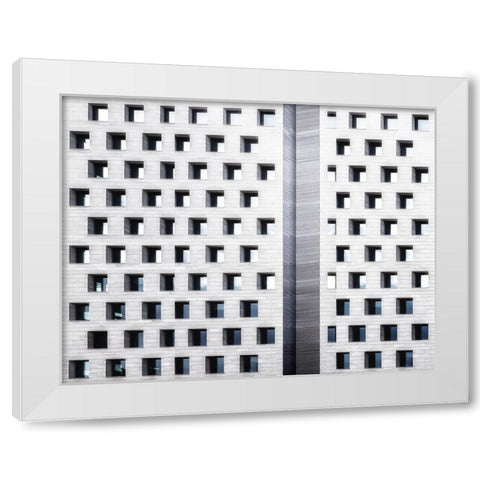 Living In A Box. White Modern Wood Framed Art Print by Verschelden, Harry