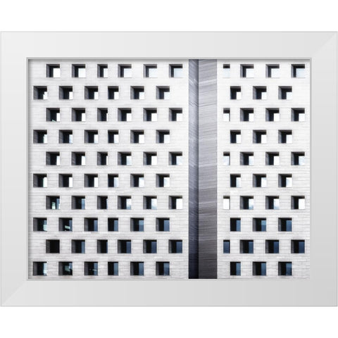 Living In A Box. White Modern Wood Framed Art Print by Verschelden, Harry