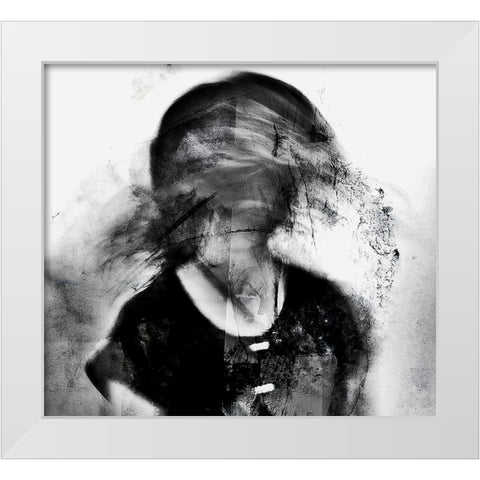 Shadows-Splitting White Modern Wood Framed Art Print by Davidovic, Dalibor