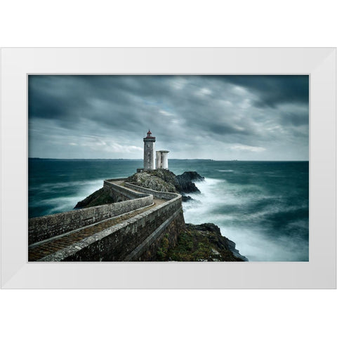 Resistance White Modern Wood Framed Art Print by Denis