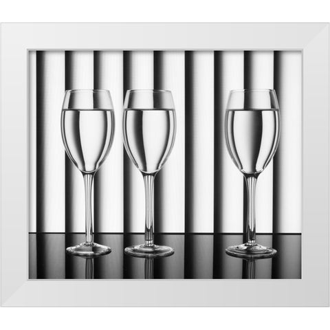 Lines White Modern Wood Framed Art Print by Hammer, Jacqueline