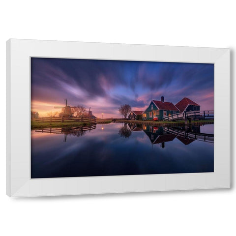Zaanse White Modern Wood Framed Art Print by Pablo De, Juan
