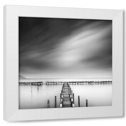 By The Sea 012 White Modern Wood Framed Art Print by Digalakis, George