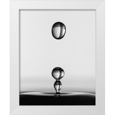 Water Drops White Modern Wood Framed Art Print by Hammer, Jacqueline