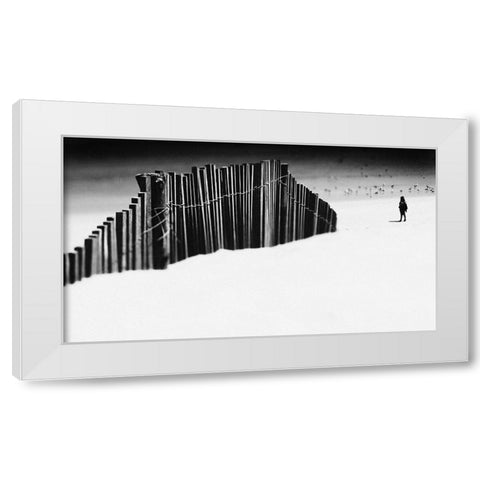 How Do You Fall In Love White Modern Wood Framed Art Print by Correia, Rui