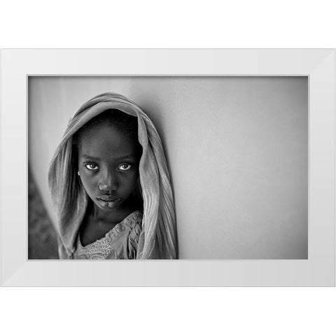 Senegal White Modern Wood Framed Art Print by Godinho, Luis