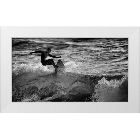 ~~ -/- ~~~~ White Modern Wood Framed Art Print by Bussiba, Eyal
