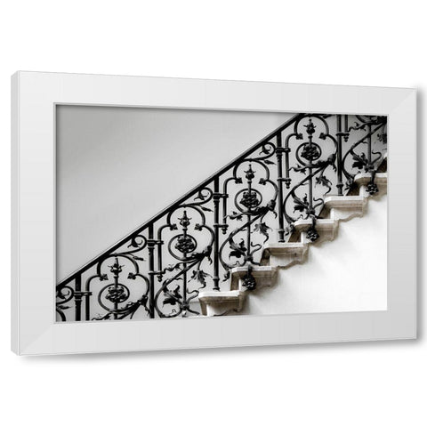 Forged Handrail White Modern Wood Framed Art Print by Claes, Gilbert