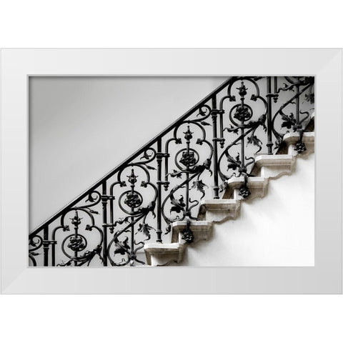 Forged Handrail White Modern Wood Framed Art Print by Claes, Gilbert