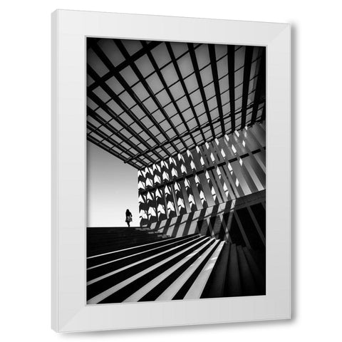 Drifting White Modern Wood Framed Art Print by Abrantes, Paulo