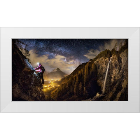 The Climb White Modern Wood Framed Art Print by Nicholas Roemmelt, Dr.