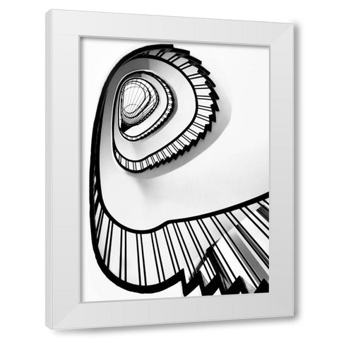 Untitled White Modern Wood Framed Art Print by Sahin, Ercan