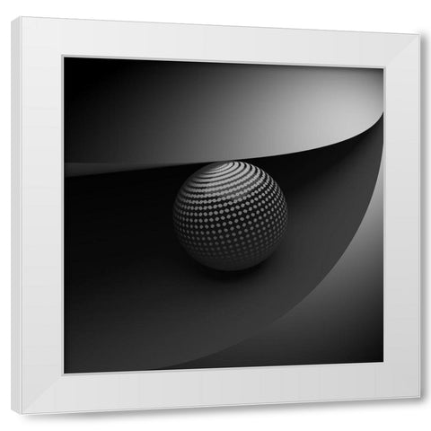 An Eye White Modern Wood Framed Art Print by Bunjamin, Antonyus