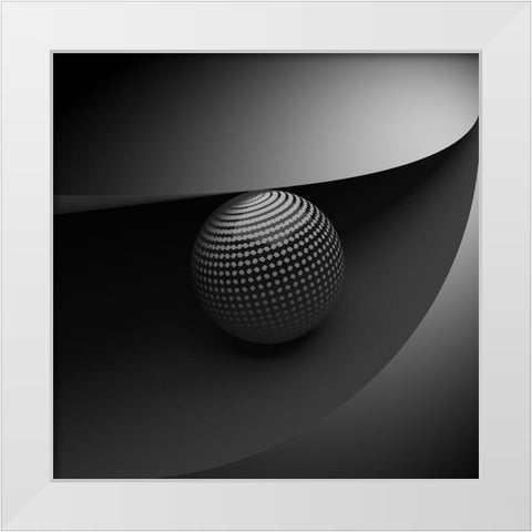 An Eye White Modern Wood Framed Art Print by Bunjamin, Antonyus