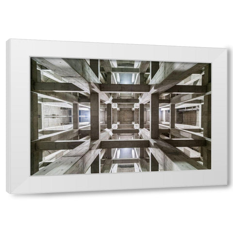Ceiling White Modern Wood Framed Art Print by Tetsurou, Kobayashi