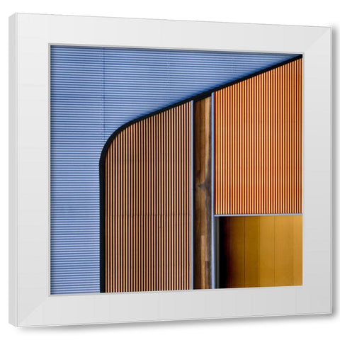 Steel A Wood. White Modern Wood Framed Art Print by Verschelden, Harry