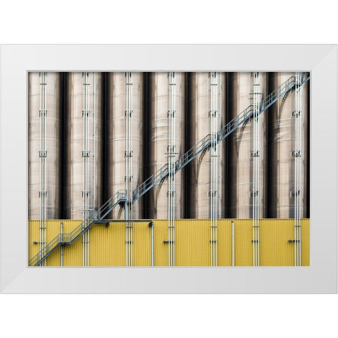 Industrial Part I White Modern Wood Framed Art Print by Stalmans, Luc