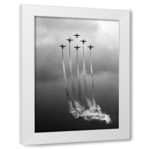 Six on Cloud White Modern Wood Framed Art Print by Bunjamin (Abe), Antonyus