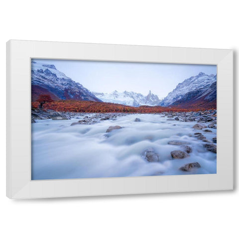 Flowing Dreams White Modern Wood Framed Art Print by Fan, John