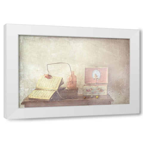 The Little Ballerina White Modern Wood Framed Art Print by Devos, Delphine