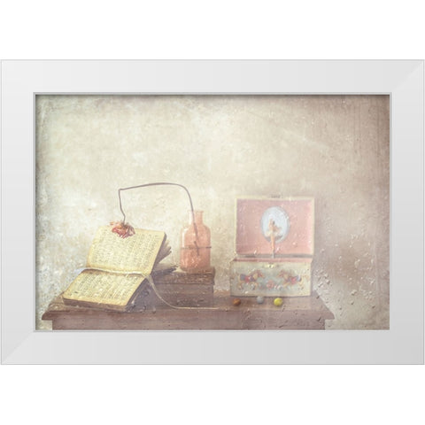 The Little Ballerina White Modern Wood Framed Art Print by Devos, Delphine