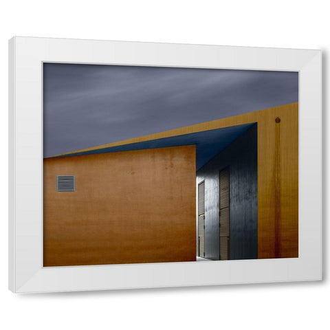 Alley White Modern Wood Framed Art Print by Verschelden, Harry