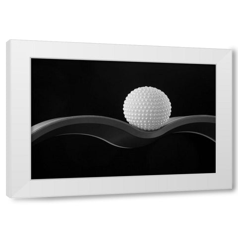 Beaded White Modern Wood Framed Art Print by Hammer, Jacqueline