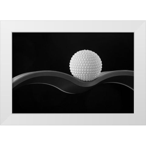 Beaded White Modern Wood Framed Art Print by Hammer, Jacqueline