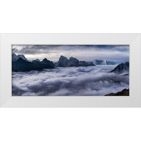 Cloud River White Modern Wood Framed Art Print by Kharitonov, Alexey