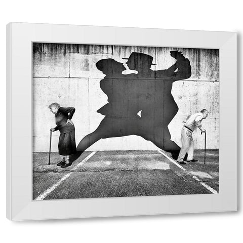 Inside Young White Modern Wood Framed Art Print by Clothes, Pristine