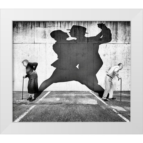 Inside Young White Modern Wood Framed Art Print by Clothes, Pristine