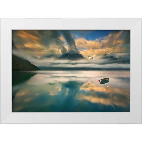 One... White Modern Wood Framed Art Print by Browko, Krzysztof